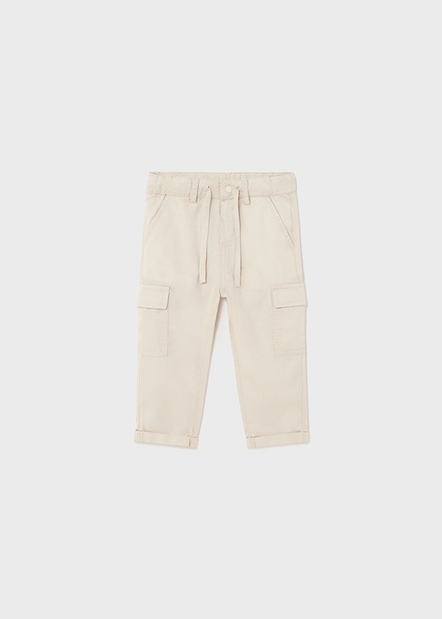 Pantalone Cargo Slim Beige