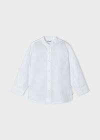 Camicia Coreana Bianca in Lino