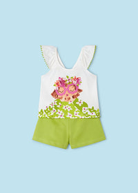 Completo Canotta Bianca + Short Verdi