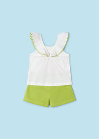 Completo Canotta Bianca + Short Verdi