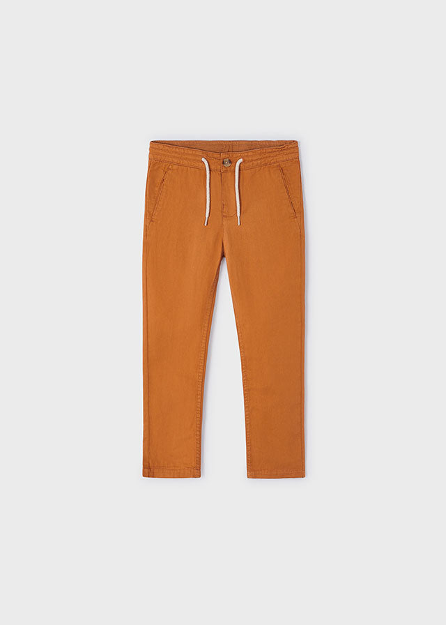 Pantalone Arancione in Lino Delav
