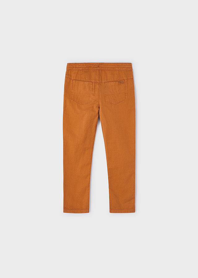 Pantalone Arancione in Lino Delav