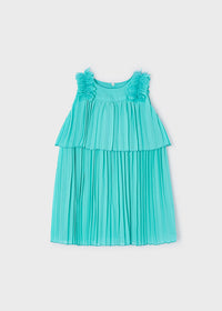 Vestito Azzurro Plissettato