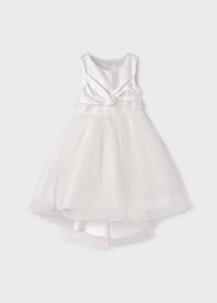 Vestito Cerimonia Toulle Bianco Brill. Bianco