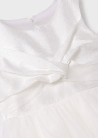 Vestito Cerimonia Toulle Bianco Brill. Bianco