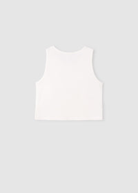 Top Fiori Tulle Bianco