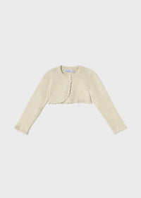 Bolerino Tricot Basico Beige