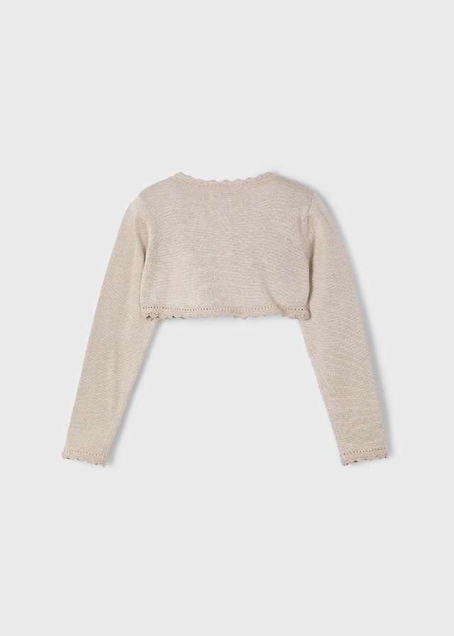 Bolerino Tricot Basico Beige