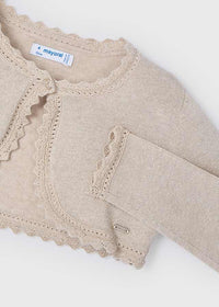 Bolerino Tricot Basico Beige