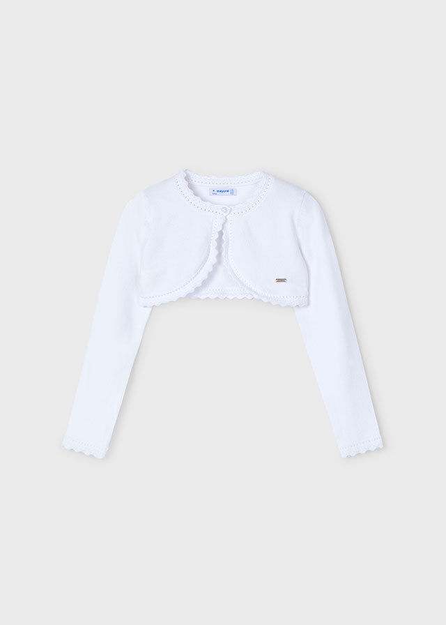 Bolerino Tricot Basico Bianco