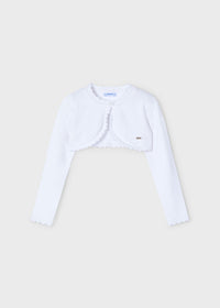 Bolerino Tricot Basico Bianco