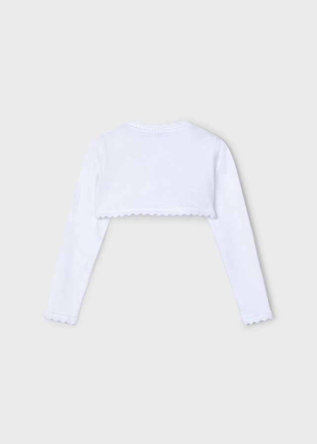 Bolerino Tricot Basico Bianco