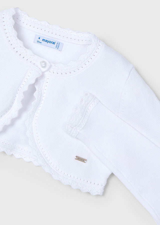 Bolerino Tricot Basico Bianco