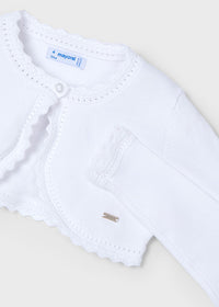 Bolerino Tricot Basico Bianco