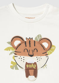 Maglietta Corta Tigre Play Panna