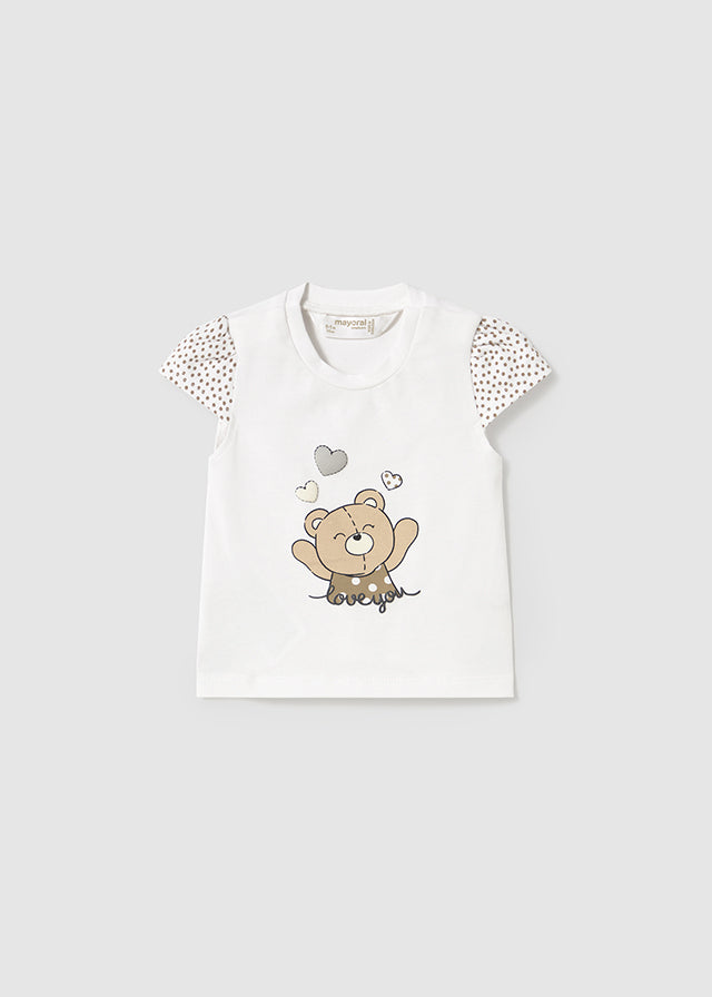 Maglia Manica Corta Bco-Biscot