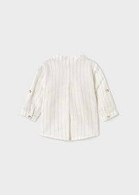 Camicia Collo Coreano Bco-Lino