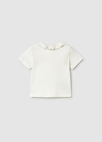 Polo Corta Costine Ecru