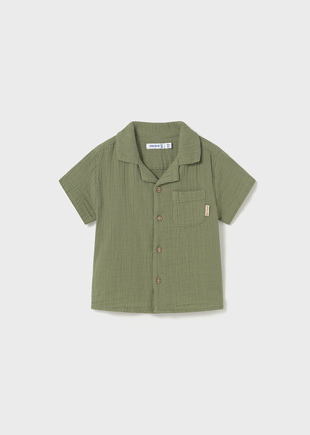 Camicia Corta Bambu Salvia