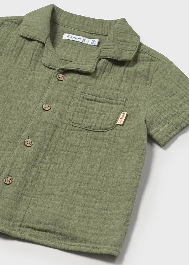 Camicia Corta Bambu Salvia