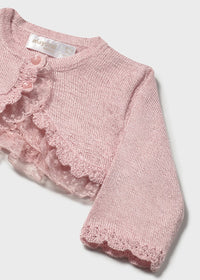 Cardigan Cerimonia Rosa Baby