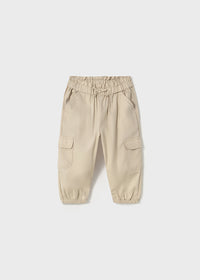 Pantalone Lungo Cargo Seppia