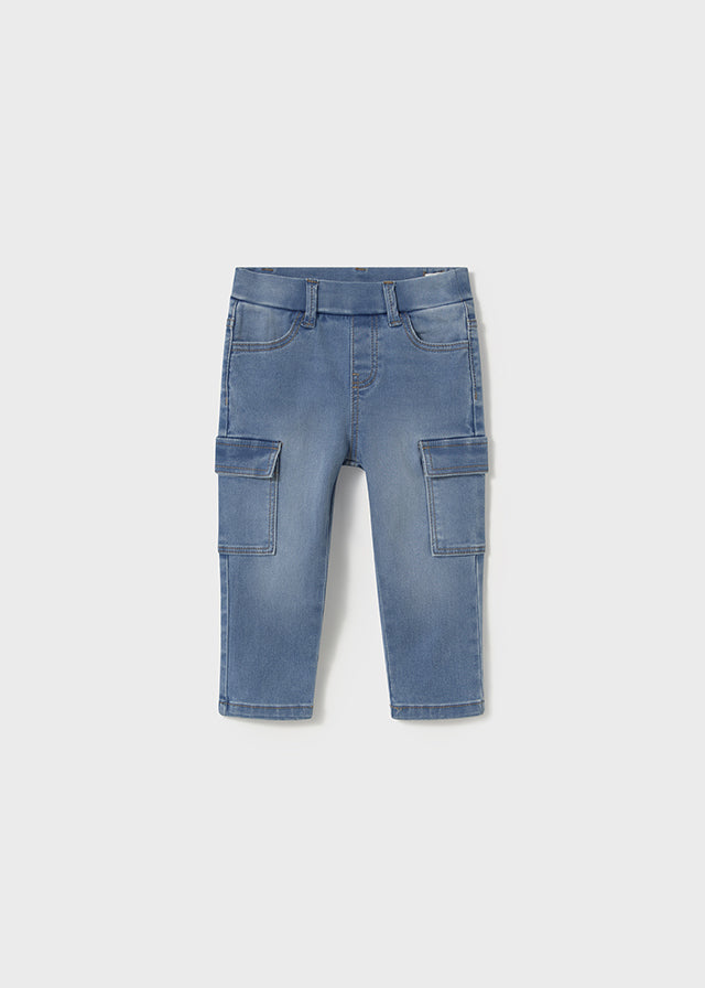 Pantalone Denim Cargo Mezzo