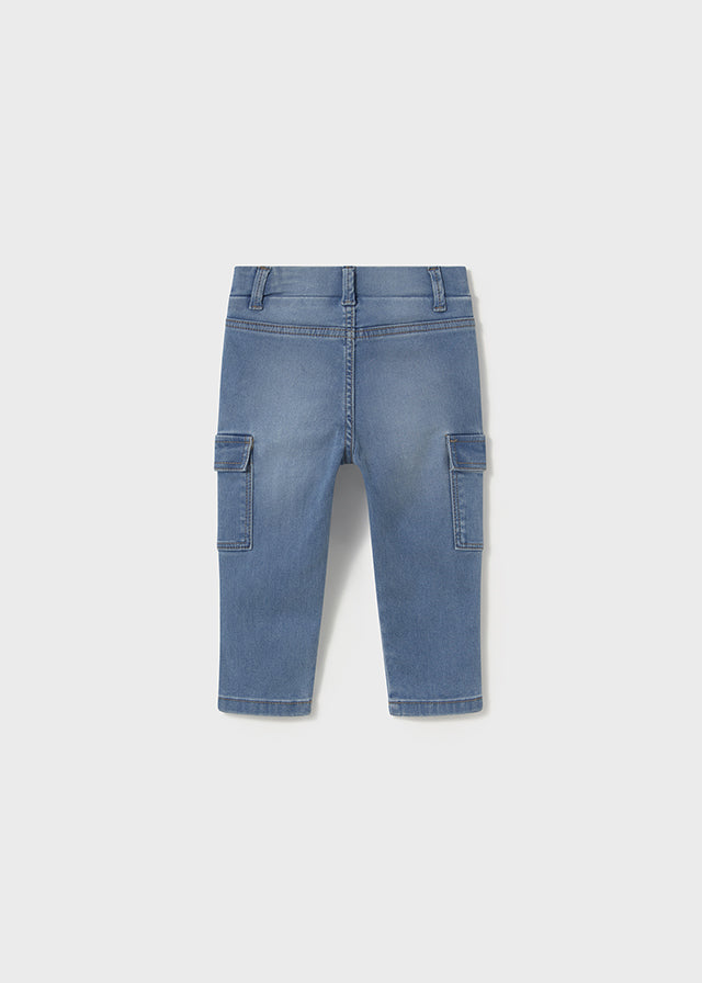 Pantalone Denim Cargo Mezzo