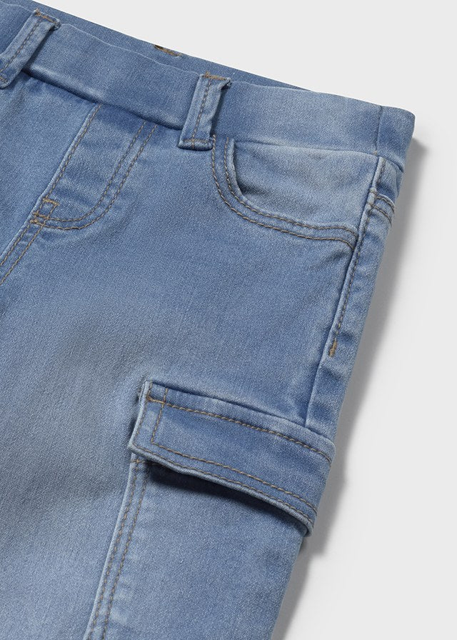 Pantalone Denim Cargo Mezzo