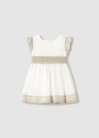 Vestito Combinato Lino Ecru