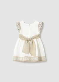 Vestito Combinato Lino Ecru