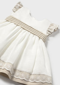 Vestito Combinato Lino Ecru