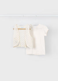 Maglietta Corta Gilet Bianco