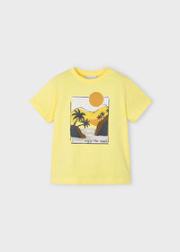 Maglietta Corta Paesaggio Giallo