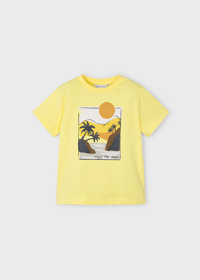 Maglietta Corta Paesaggio Giallo