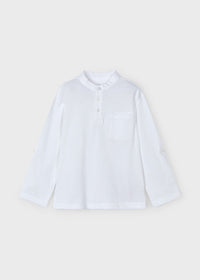Polo Collo Mao Bianco