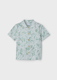 Camicia Corta Stampa Palme