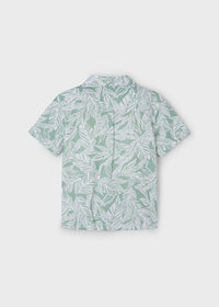 Camicia Corta Stampa Palme