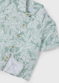 Camicia Corta Stampa Palme