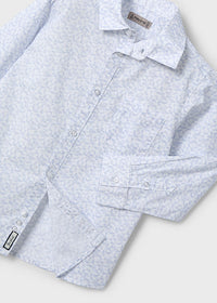 Camicia Stampata Celeste