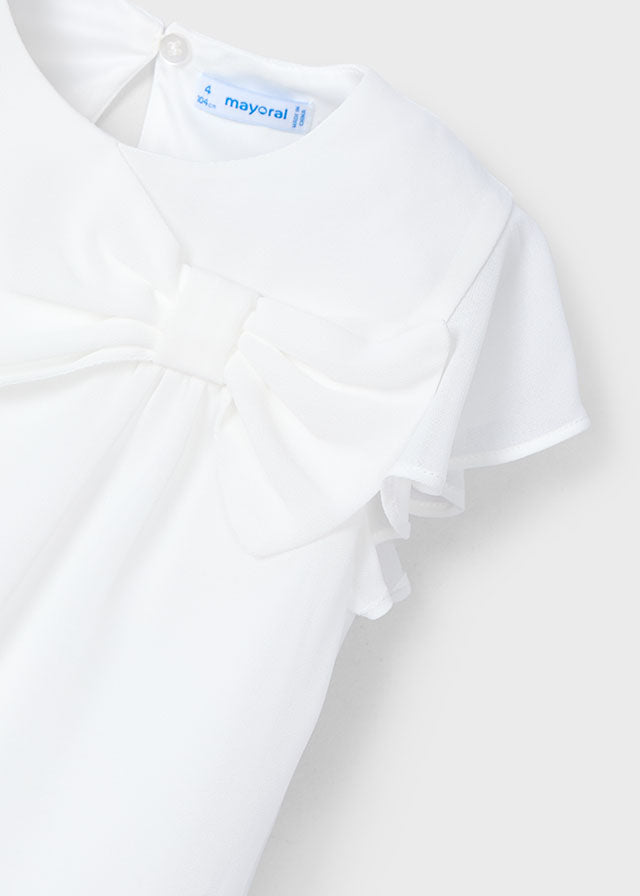 Blusa Chiffon Fiocco Ecru