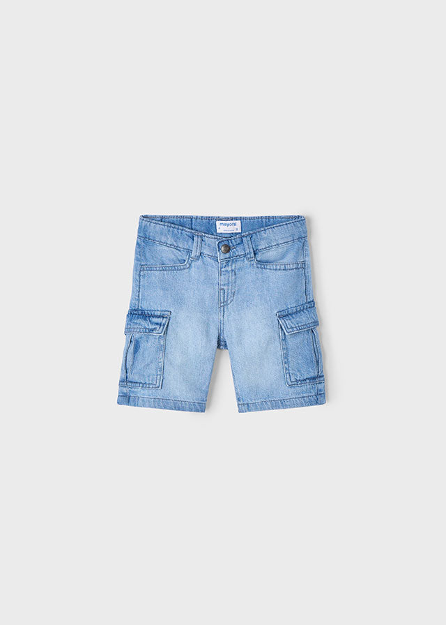Bermuda Jeans Cargo Bleach