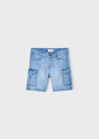 Bermuda Jeans Cargo Bleach