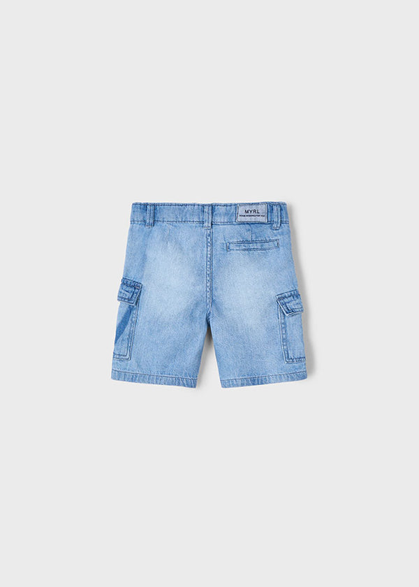 Bermuda Jeans Cargo Bleach