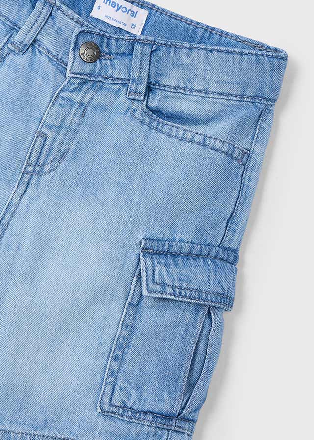 Bermuda Jeans Cargo Bleach