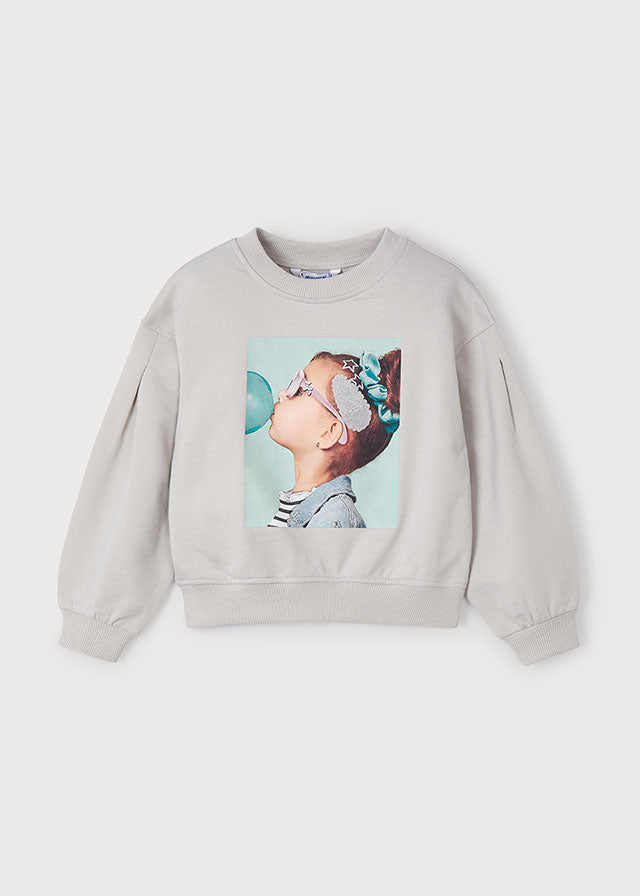 Pullover Con Accessorio Grigio