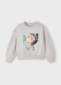 Pullover Con Accessorio Grigio