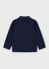 Giacca Elegante Tricot Marino