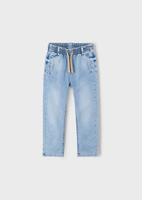 Pantalone Soft Denim Jogger Bleach