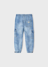 Pantalone Denim Cargo Parachu